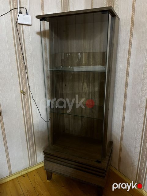 Mebel dəsti – vitrin şkaf və TV stend - Material: ağac teksturalı — Gəncə