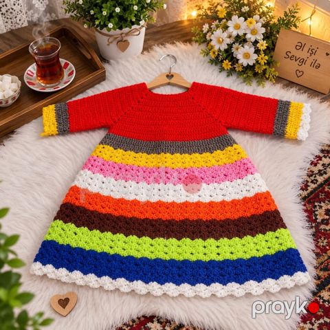 Məhsul: Əl işi uşaq geyimləri və aksesuarları Təsvir: - Rəngarəng — Saray
