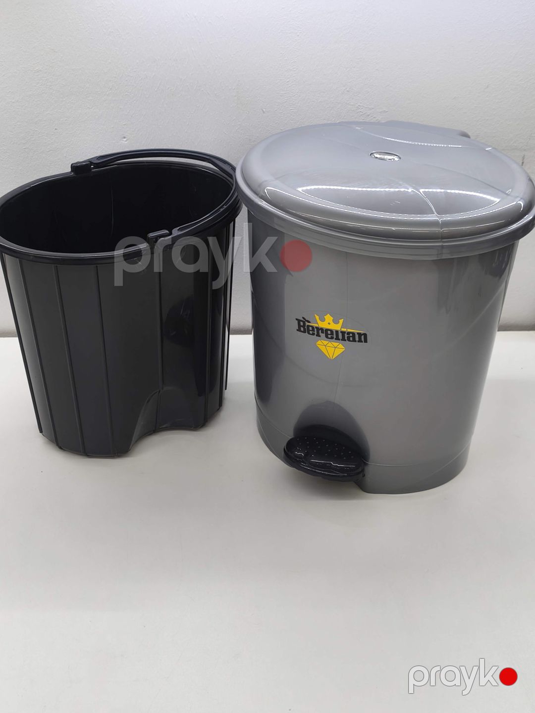 Zibil qabı BYZ-035, plastik, boz, 9 l — Mallar, Bakı (2)