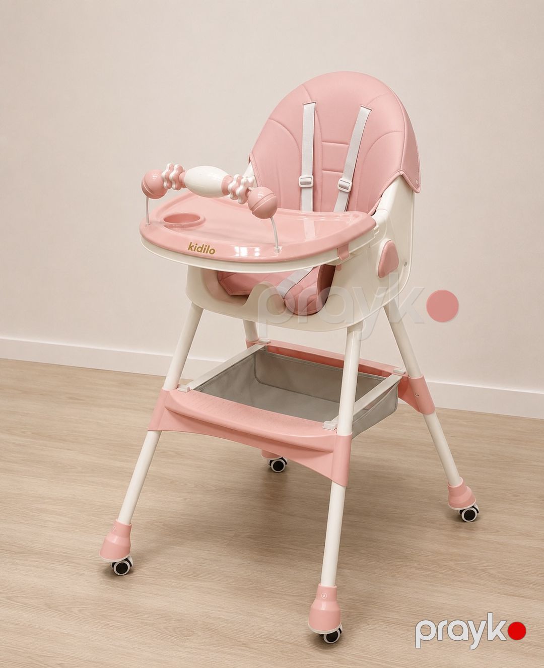 Uşaq yedizdirmə oturacağı Kidilo, E560 MK451, Plastik, Metal, 6-36 ay, Çəhrayı — Mallar, Bakı (2)