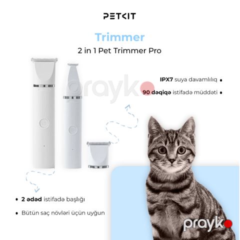 Heyvanlar üçün trimmer Petkit 2 in 1 Pet Trimmer Pro — Bakı