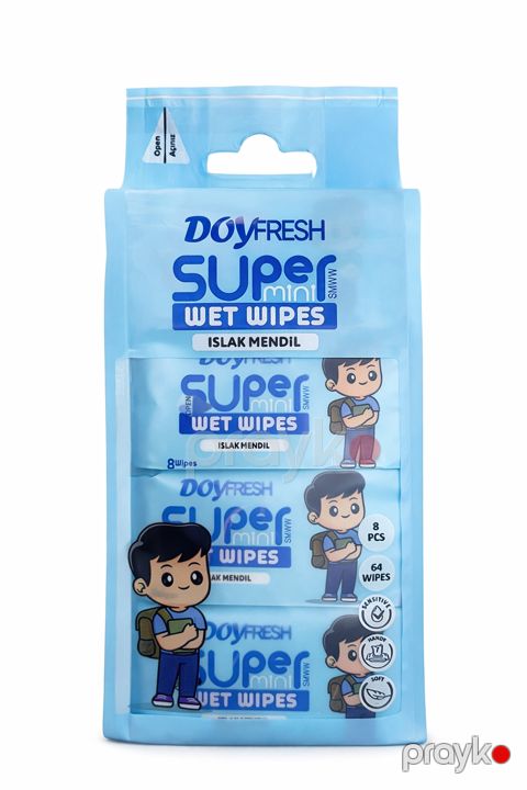 Nəm salfet dəsti Doyfresh super mini 8x8 ədəd — Bakı