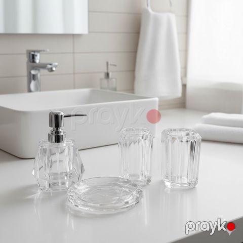 Hamam otağı dəsti NS17, akril, şəffaf, 4 əd — Bakı