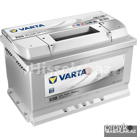 Varta Silver Dynamic E38 74 Ah R+ 750 A 5744020753162 — Bakı