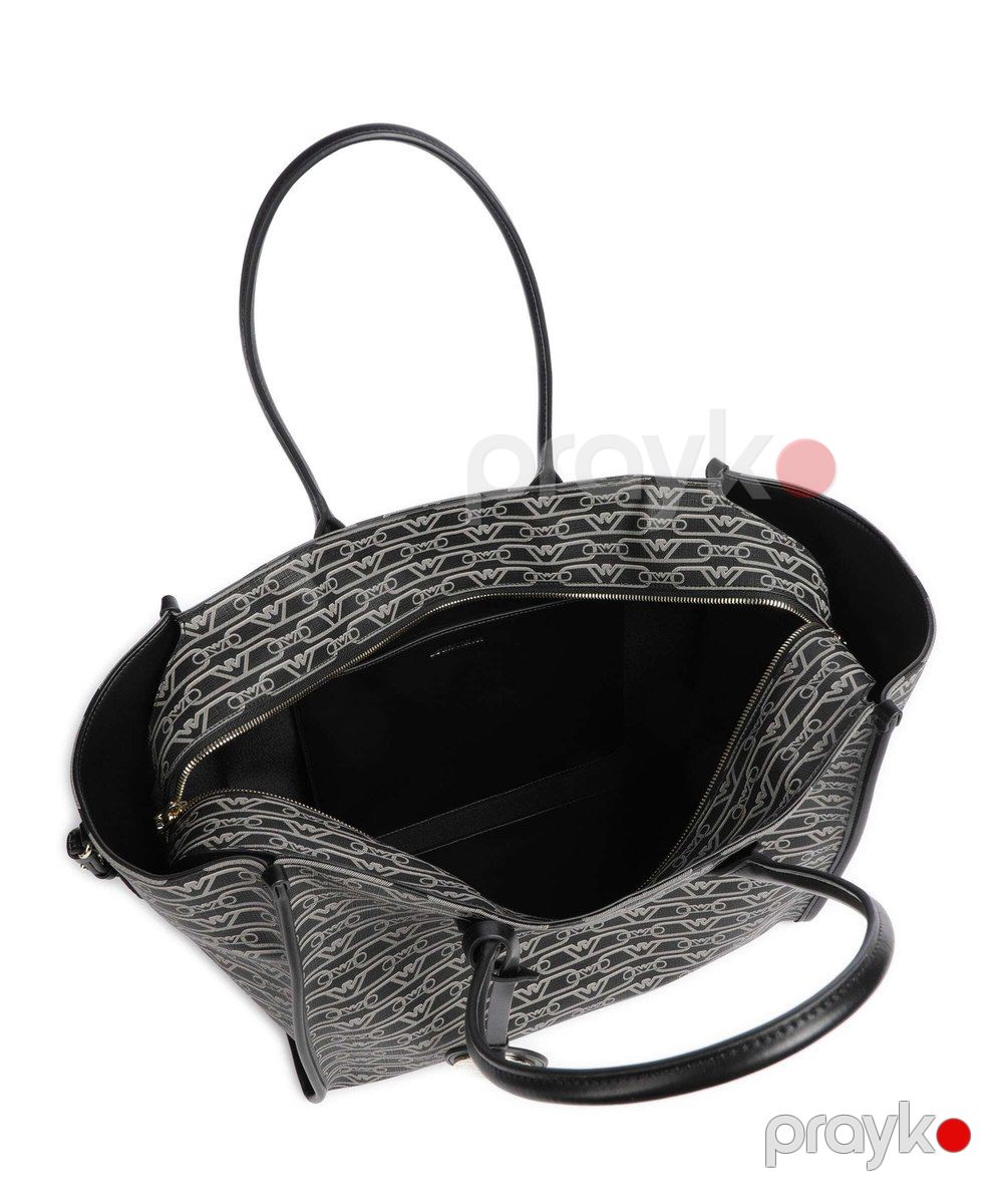 Emporio Armani Large Logo Shopper Bag in Nero&Ecru — Şəxsi əşyalar, Bakı (3)