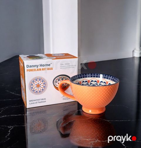 Fincan Danny Home Hestiya, narıncı, keramika, 350 ml — Bakı