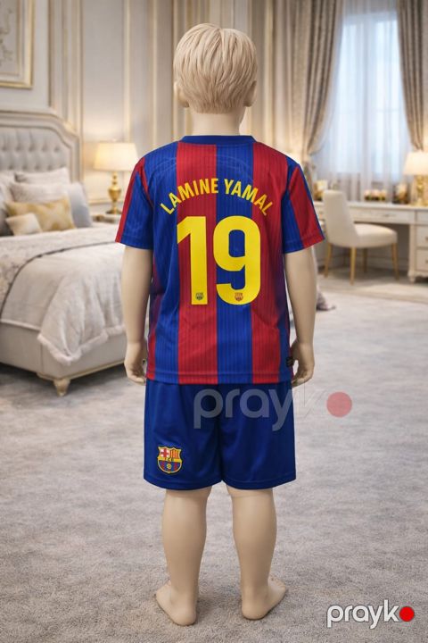 Uşaq futbol dəsti FC Barcelona Lamine Yamal 19, rəngbərəng, polyester, ölçü 11 yaş — Bakı