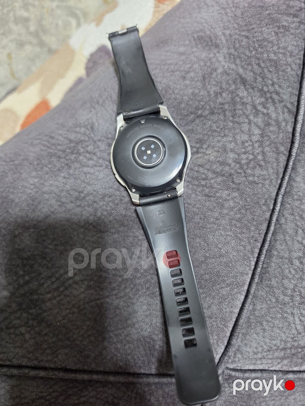 Samsung Galaxy Watch (paslanmayan polad gövdə, qara silikon kəmər) — Ağıllı saatlar, Bakı (3)