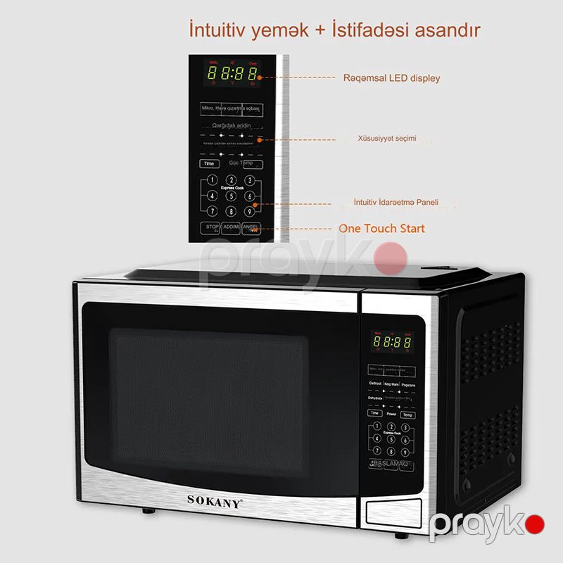 Sokany SK-441 Mikrodalğalı Soba – 1440W Güclü 30L Böyük Tutum Çoxfunksiyalı Elektrikli Mətbəx Köməkçisi — Mikrodalğalı sobalar, Bakı (3)