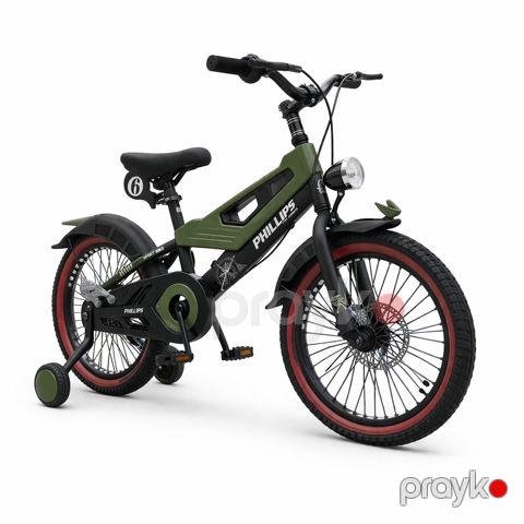 Uşaq velosipedi VPhilips Sport Street Rider 16" düym, yaşıl, işıqlı model — Bakı
