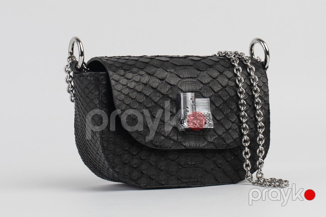 Kross-bodi çanta qadınlar üçün 62618550, qara, piton dərisi, 18x12x6 sm — Mallar, Bakı (3)