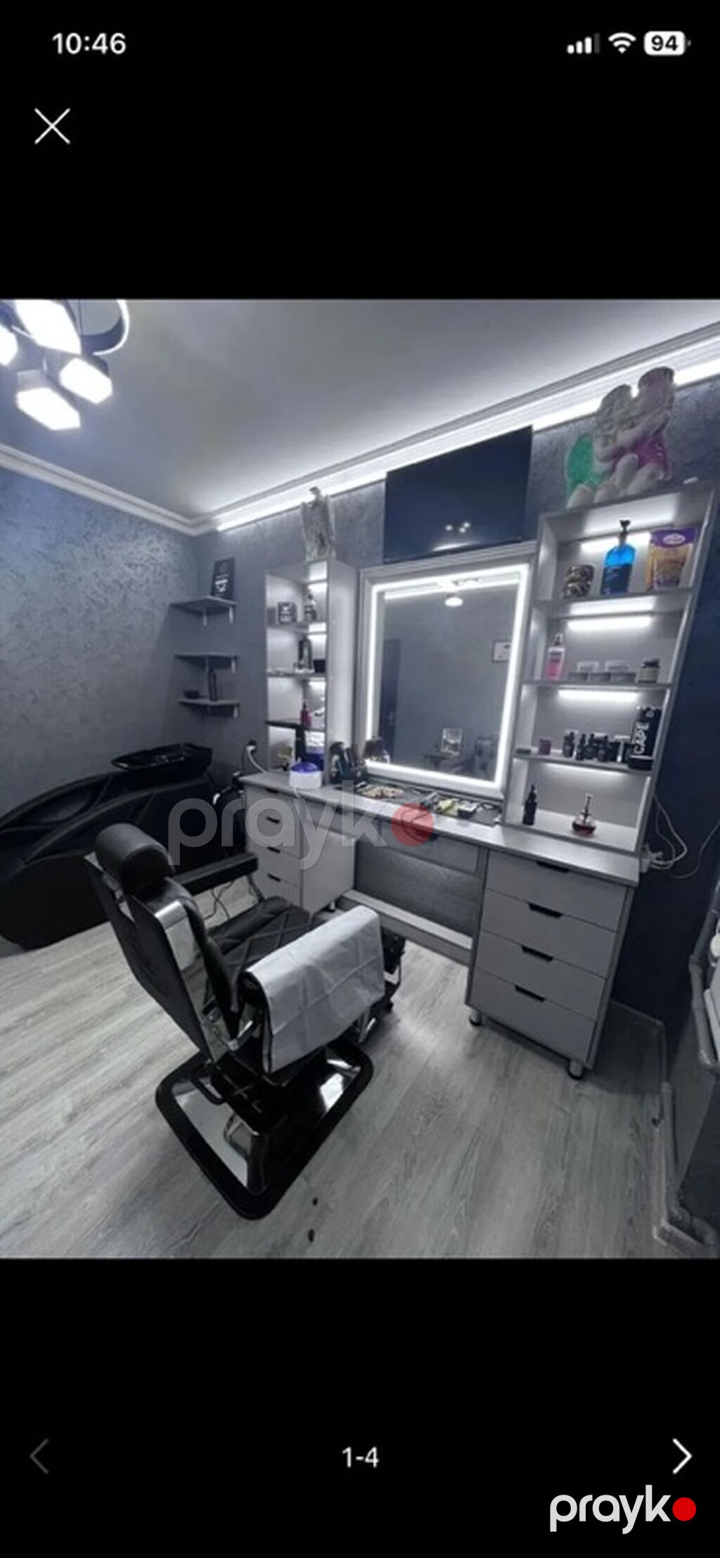 Peşəkar bərbər/vizaj üçün salon dəsti Tərkibi: - Geniş güzgülü iş — Salon mebeli, Digah (3)