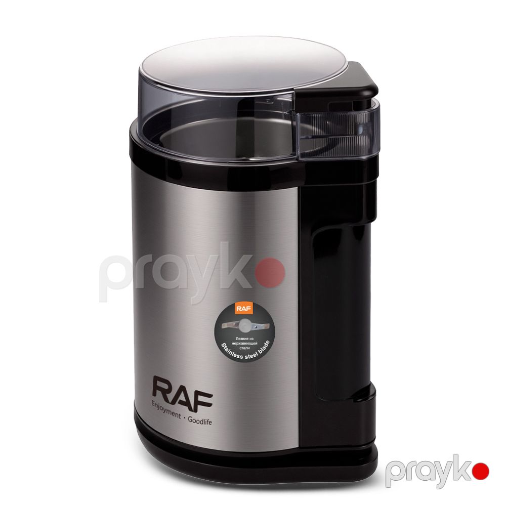 RAF R.7103 - Qəhvə Üyüdən, 300W Güc, Paslanmayan Polad Bıçaqlar, Gümüşü Rəng — Qahvə aparatları və maşınları, Bakı (2)