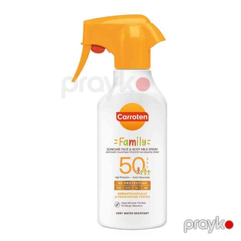 Günəşdən qoruyucu süd-sprey Carroten Family 4D Protection SPF50 270 ml — Bakı