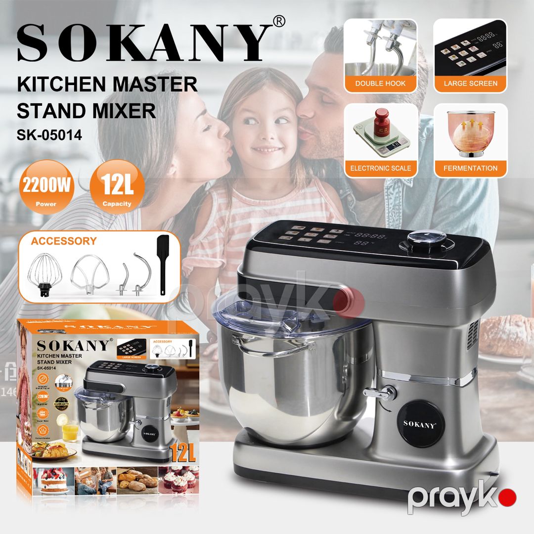 Sokany SK-05014 Planetar Mikser – Peşəkar Qarışdırma və Paslanmayan Polad Qab — Blenderlər, xırdalayanlar və mikserlər, Bakı (6)