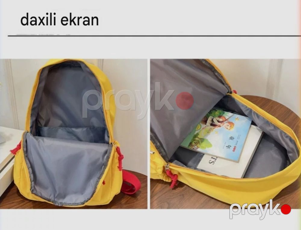 Məktəb çantası, neylon, sarı, 15 l — Mallar, Bakı (2)