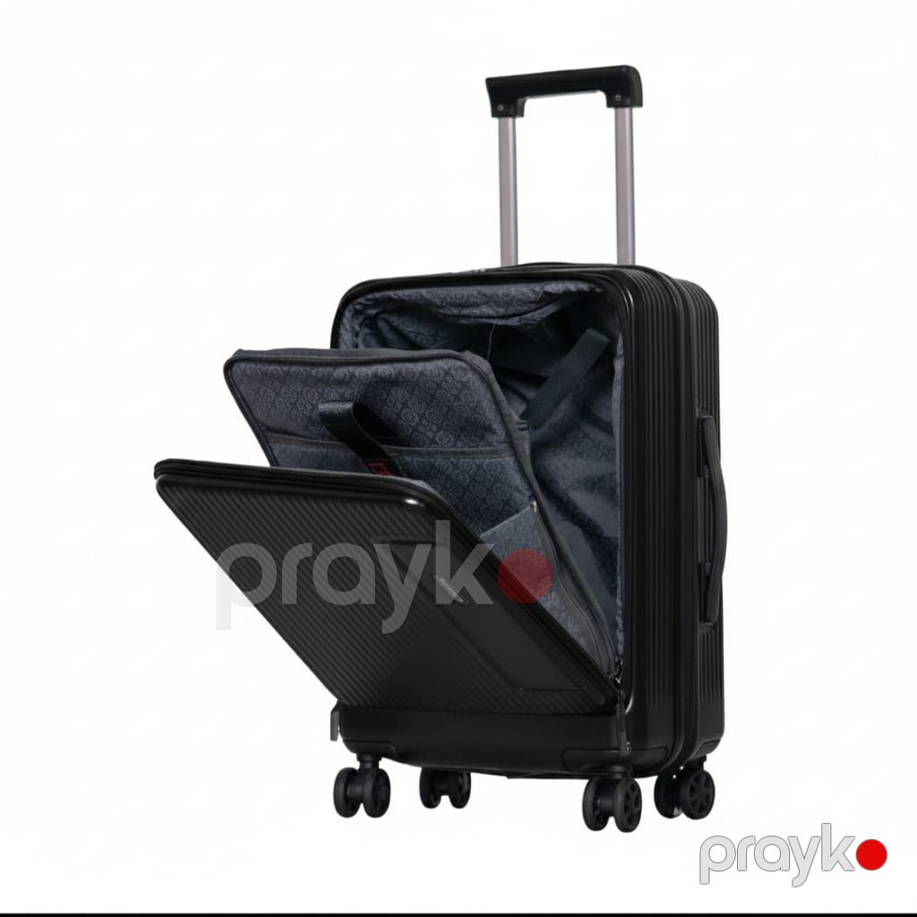 Çamadan 4 təkərli 282545510, plastik, qara, ölçü L — Çamadanlar, Bakı (2)