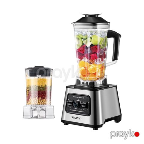 Sokany 999 6000W Professional Blender – 2.5L Tutum, Sürətli Şirə və Smoothie Hazırlama — Bakı
