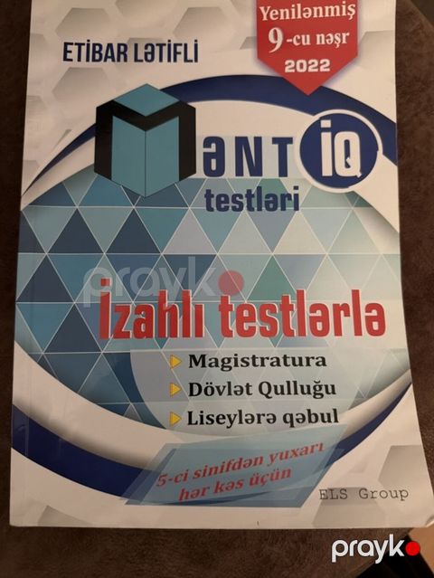 Məntiq testləri — izahlı toplu (Yenilənmiş 9-cu nəşr, 2022) Müəllif — Mingəçevir