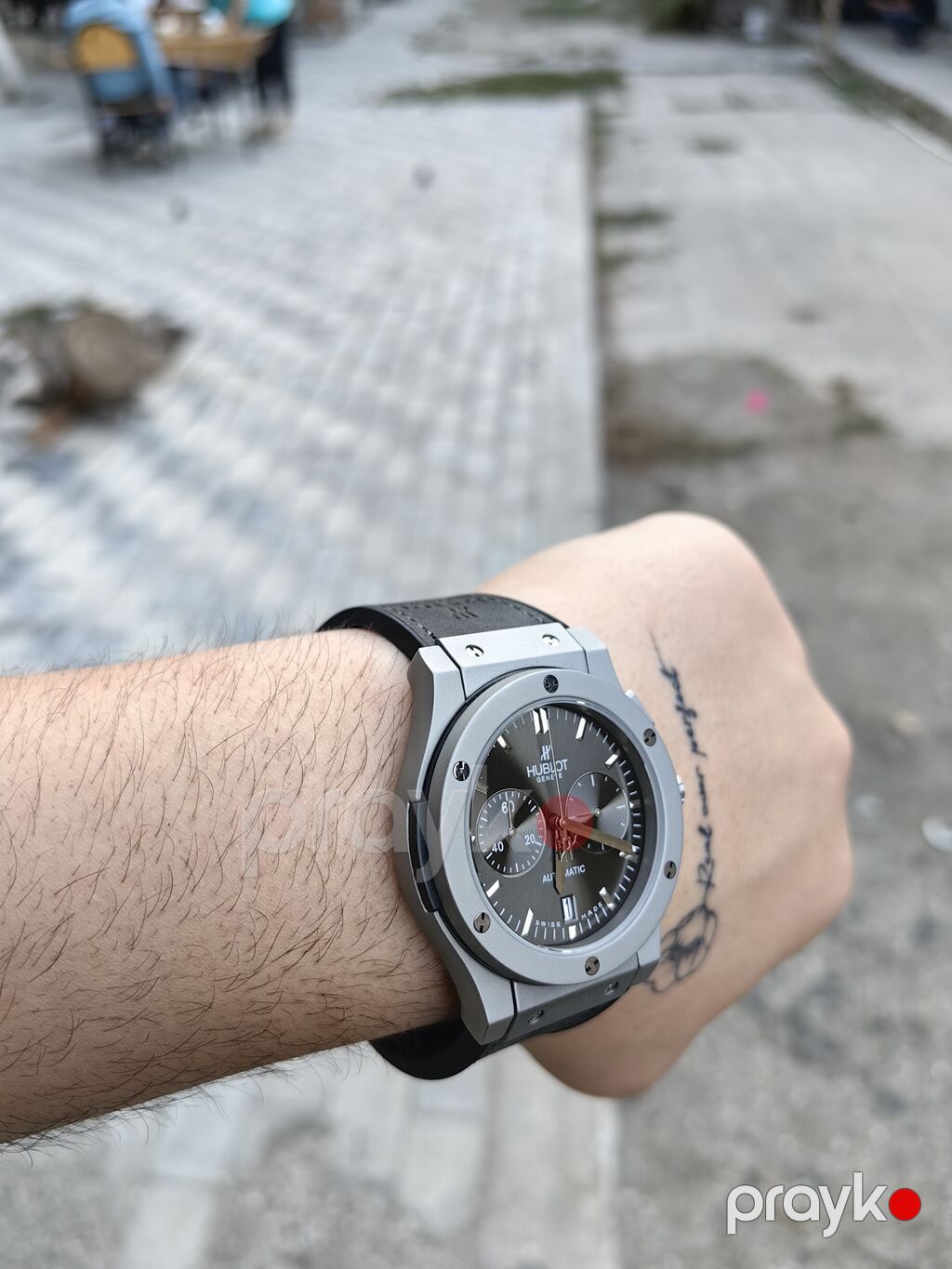 Hublot saatı, təptəzədir, qarantiyası da var. Tam mexaniki, qoldan — Qol saatları, Bakı (8)