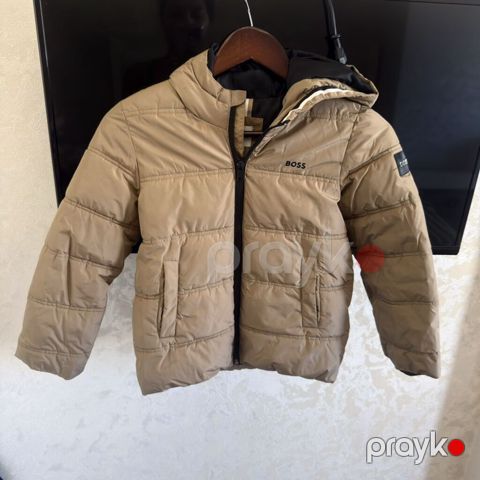 Uşaq üçün qış gödəkçəsi – Boss - Rəng: bej - Model: kapüşonlu — Digah