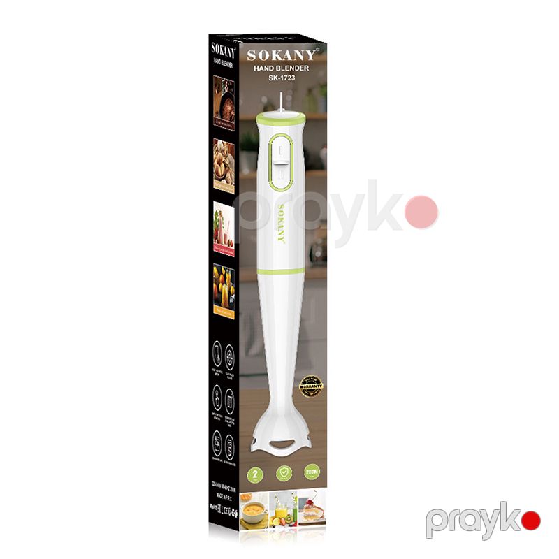 Sokany SK-1723 Çoxfunksiyalı Əl Blenderi – 200W Güclü və Rahat İstifadə — Blenderlər, xırdalayanlar və mikserlər, Bakı (2)