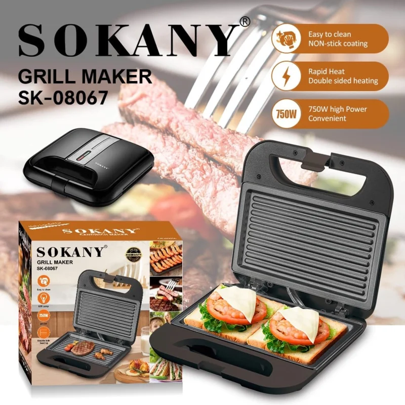 Toster Sokany SK-08067, qara — Etrend.az — Toasters and waffle makers
