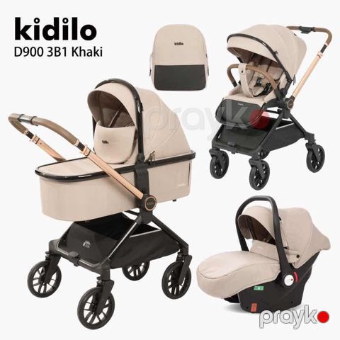Uşaq arabası Kidilo D900, 20 kq qədər, yaşıl - Kidilo D900 Khaki — Bakı