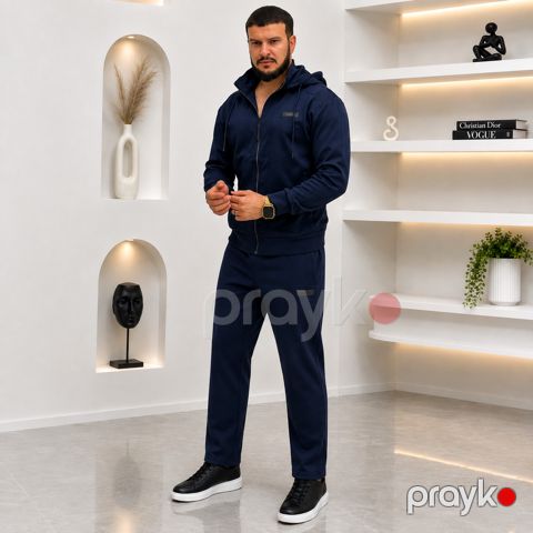 Kişilər üçün idman kostyumu VC_2715419, göy, pambıq/poliester, 2XL — Bakı