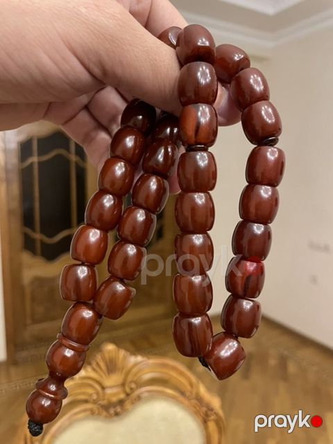 Faturan təsbeh Sertifikatlı.Kəllə boyiçi sarı.15*19 mm — Bakı