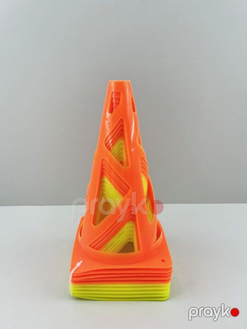 Məşq üçün konus, sarı/narıncı, plastik, 22 sm, 10 əd — Bakı