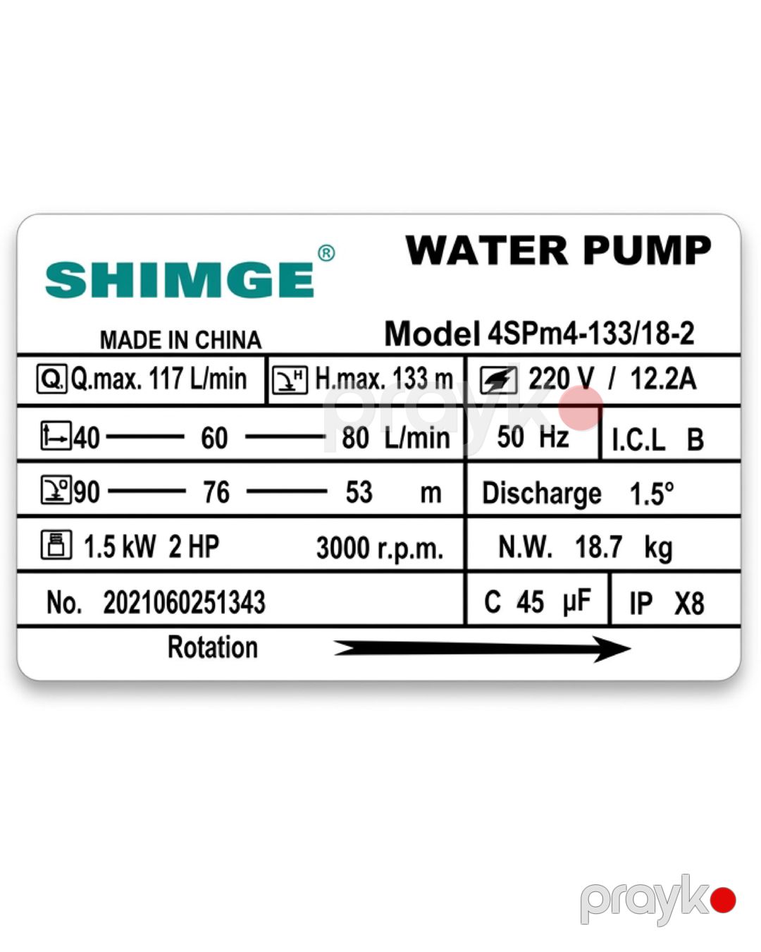 Salınan nasos Shimge 4SPm4-133/18-2 — Mallar, Bakı (4)