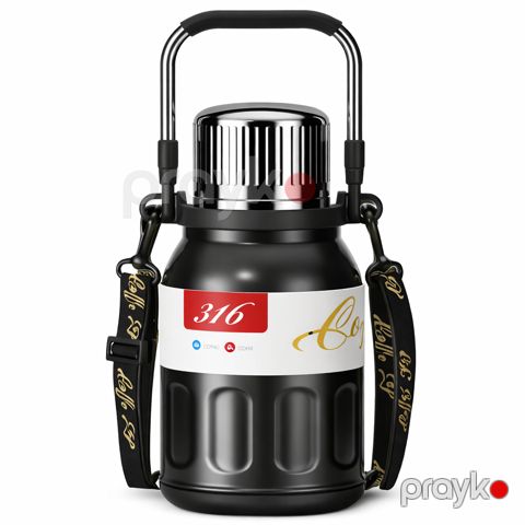 Termos 686/RAX008, paslanmayan polad, qara, 1000 ml — Bakı