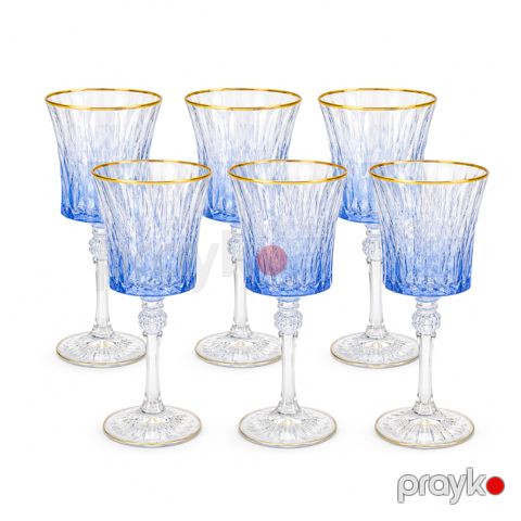 Qədəh dəsti RAX008-071, şəffaf/mavi, şüşə, 100 ml, 6 əd — Bakı
