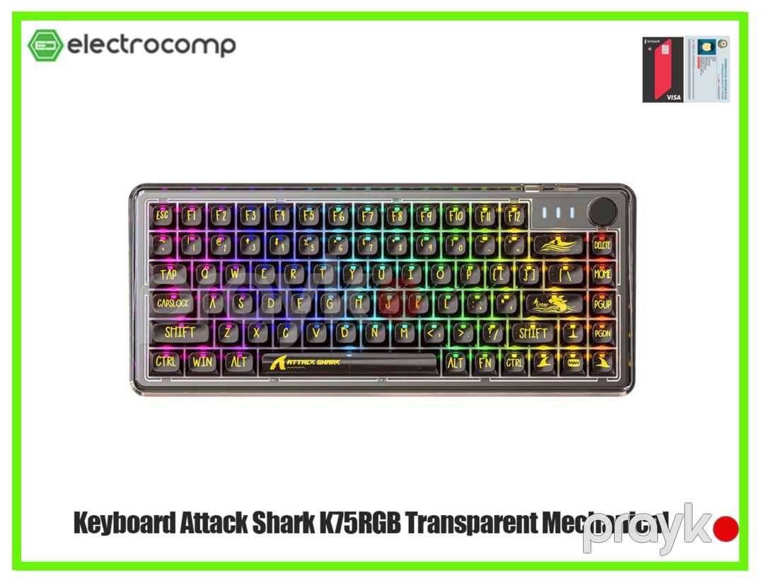 Mexaniki klaviatura ''Keyboard Attack Shark K75RGB" — Periferik cihazlar, Bakı (2)