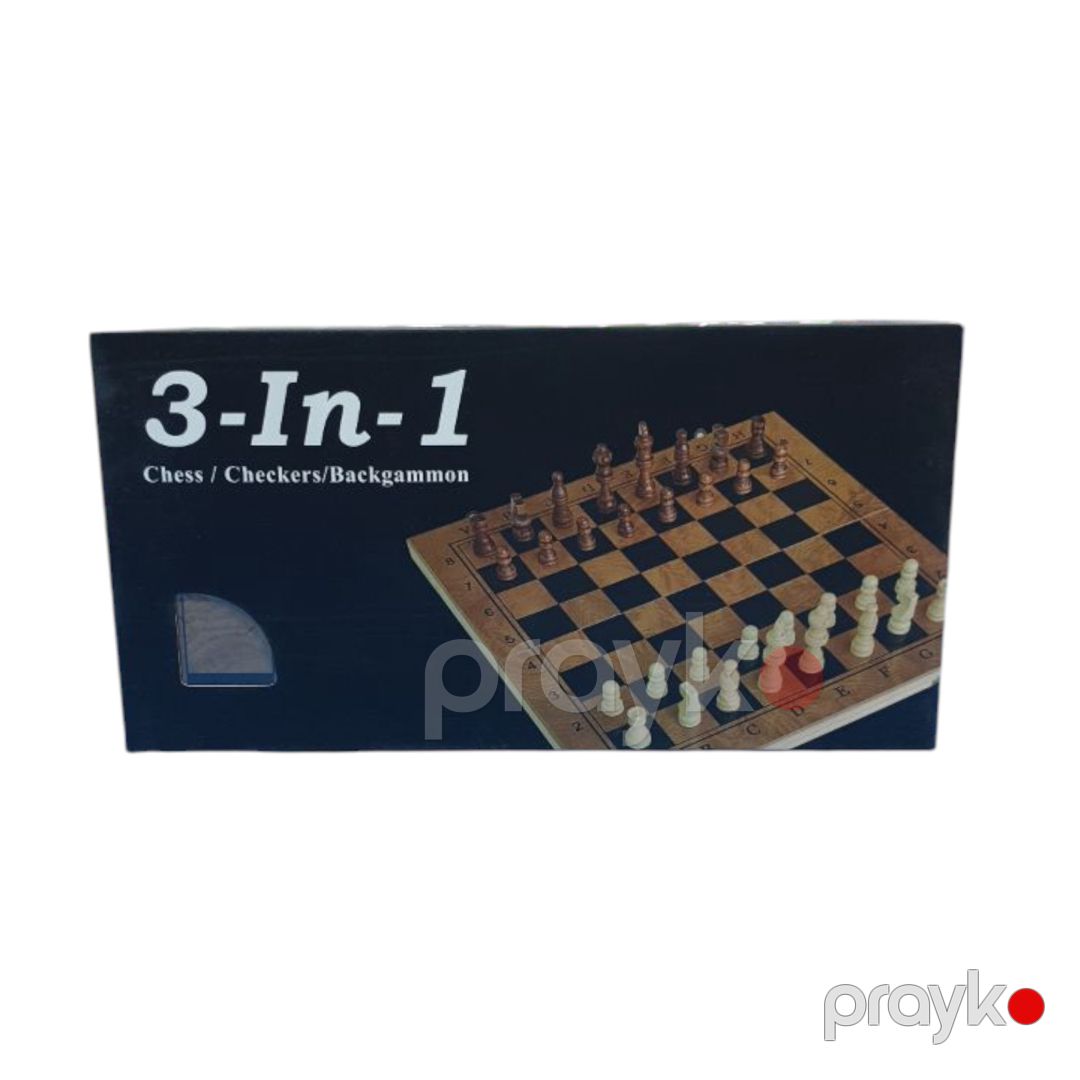 Şahmat dama və nərd 3-ü 1-də, taxta, 15x30 sm — Mallar, Bakı (3)