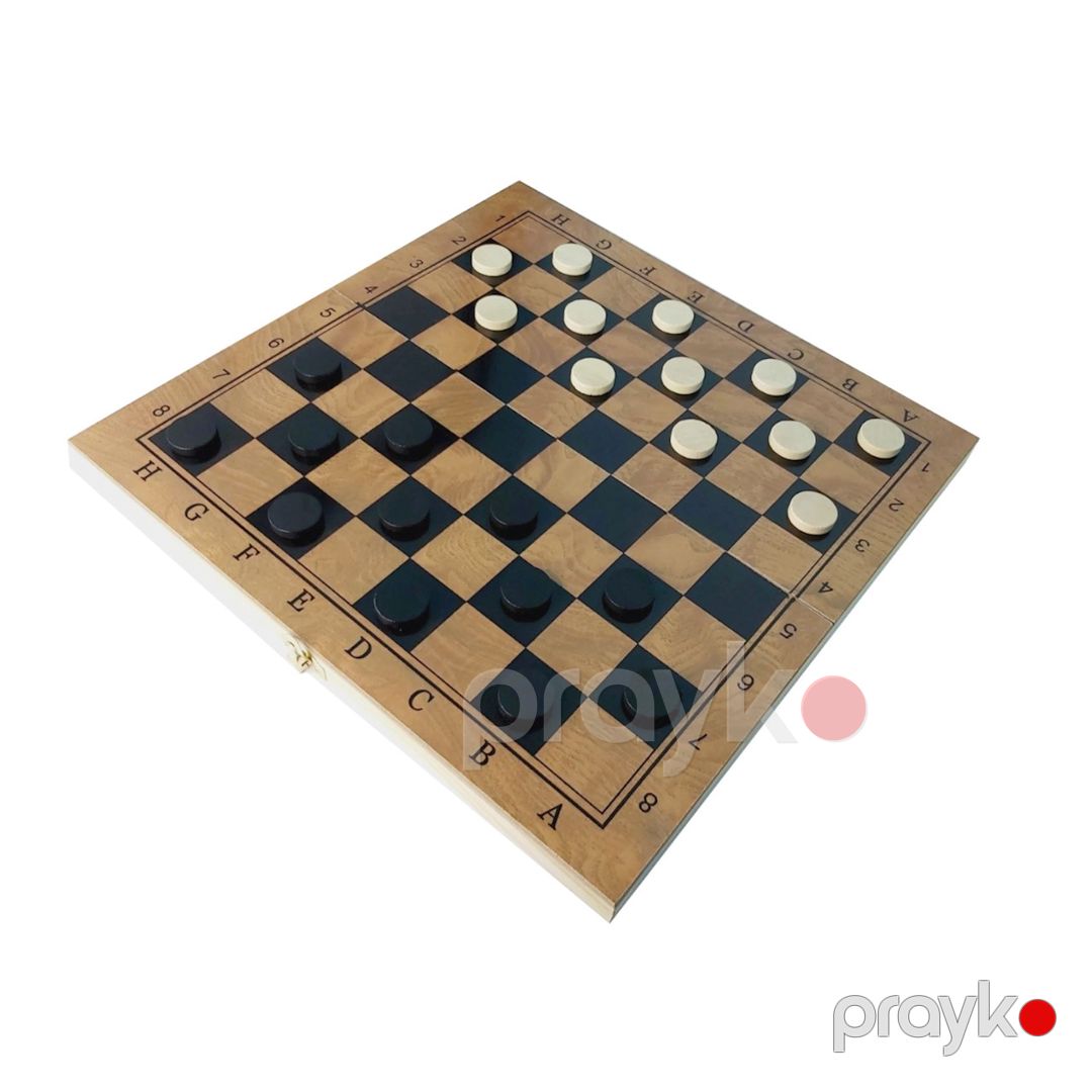 Şahmat + dama + nərd 3-ü 1-də No.G29, taxta, qəhvəyi/qara, 25x25 sm — Mallar, Bakı (3)