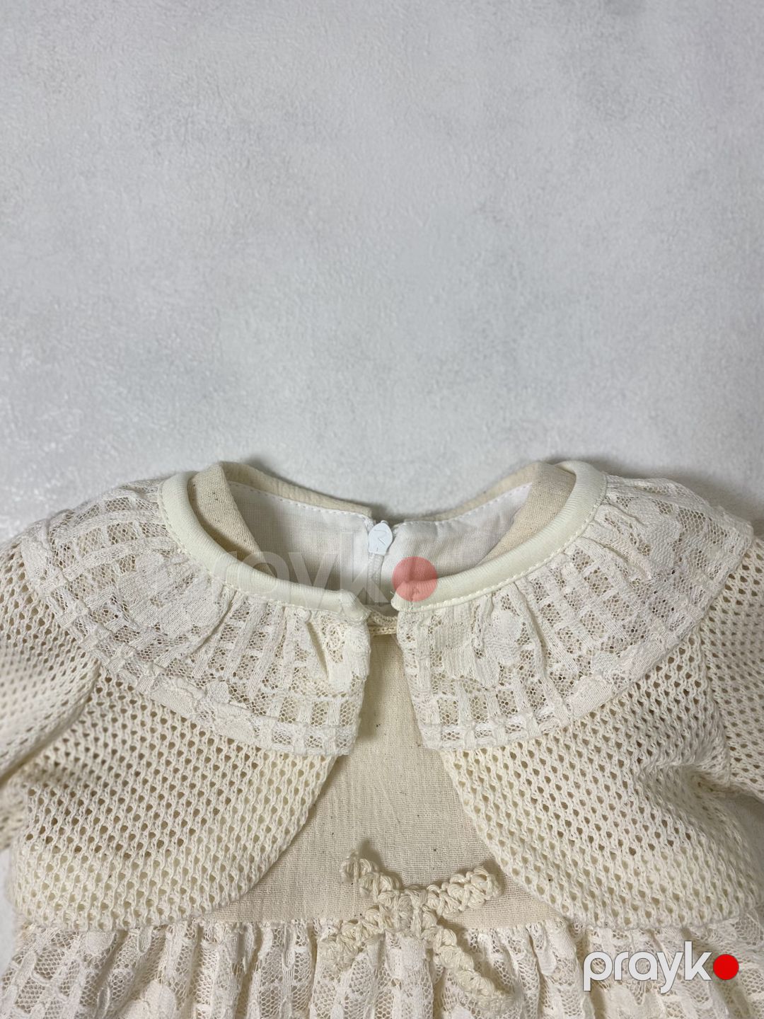 Qızlar üçün ziyafət donu 10879, pambıq, 18-24 ay, bej — Mallar, Bakı (3)