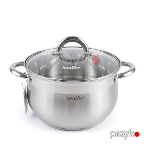 Sonifer SF-1168-24CM Paslanmaz Polad Qazan – 6.5 Litr — Bakı