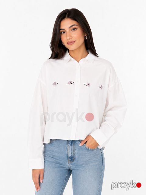Uzunqol köynək 10250, pambıq, bej, ölçü One size — Bakı