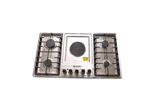Neohot bişirmə paneli (plitə) 90SM 4QAZ+1ELEKTRİK inox — Omid.az — Məişət texnikası