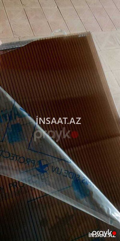 Üç kameralı polikarbonat oresteklo satisi — Dam örtükləri, Bakı (8)