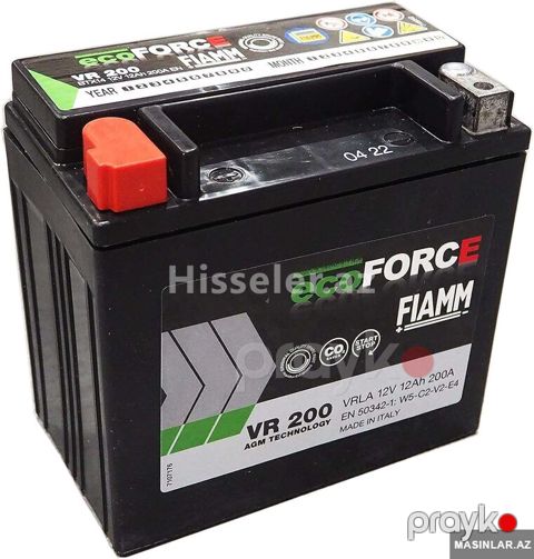 Аккумулятор Moto Fiamm Vr200 12v 12 Ah 200 A — Bakı