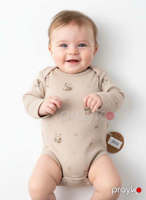 Qızlar üçün bodi 22894117, bej, pambıq, ölçü 6-9 ay — Bakı
