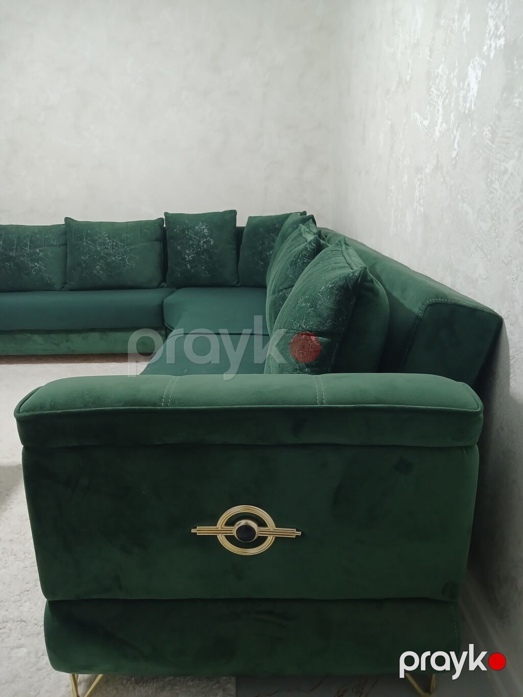 Künc divan, Qonaq otağı üçün, Vеlur parça — Divanlər, Mehdiabad (4)