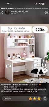 Yazı/Kompyuter/İş masası Ölçü: 120 x 160 x 50 sm Qiymət: 220 — Ürünler