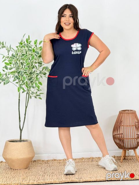 Gündəlik don No brand 4XL Göy Pambıq BA-181 — Bakı