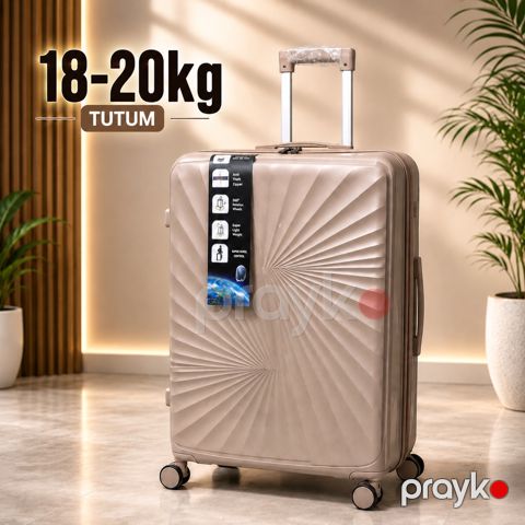 Çamadan VC_2522723, ABS plastik, bej, 4 təkər, 18–20 kq — Bakı