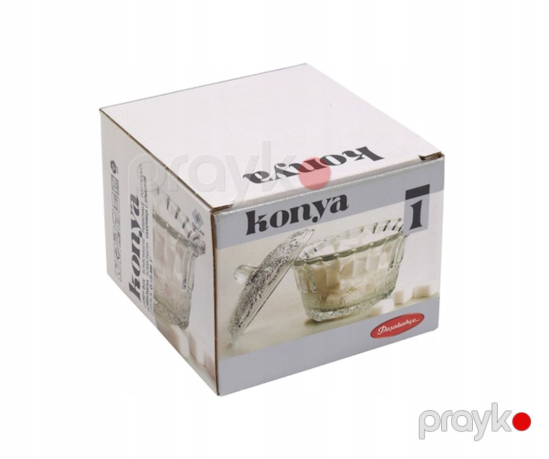 Şəkər qabı Pasabahce Konya 97590 qapaq ilə, şüşə, şəffaf — Mallar, Bakı (3)
