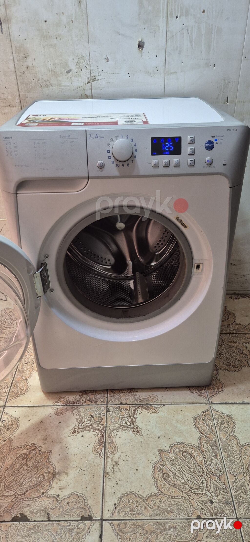 Paltaryuyan maşın Indesit, 7 kq, İşlənmiş, Avtomat, Qurutma var, Ödənişli çatdırılma — Çamaşır maşınları, Bakı (2)